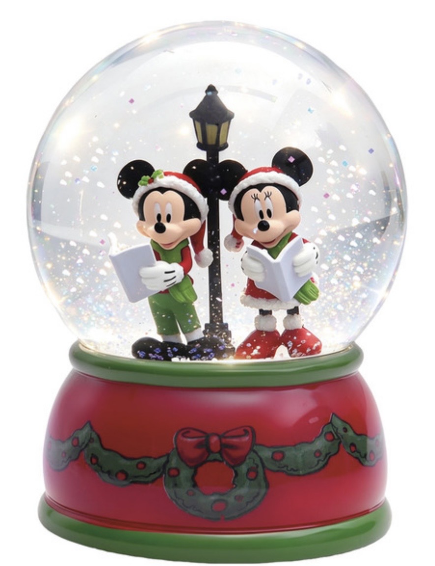 Aldi Disney Mickey and Minnie Holiday Snow Globe