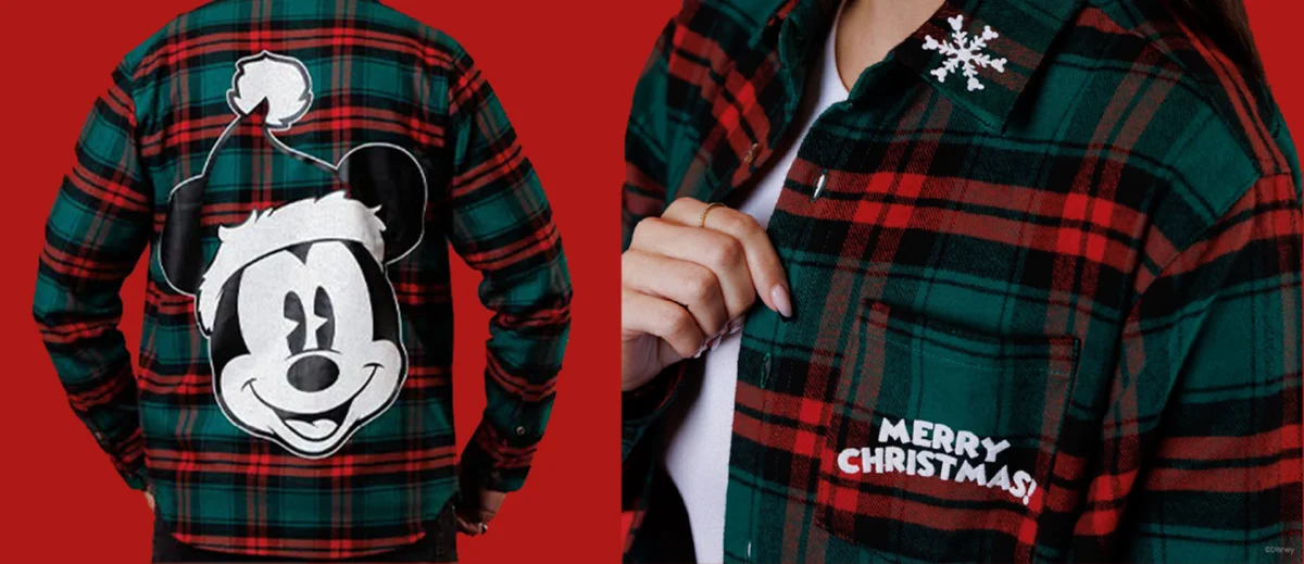 Santa Mickey Flannel | The Main Street Mouse Santa Mickey Flannel