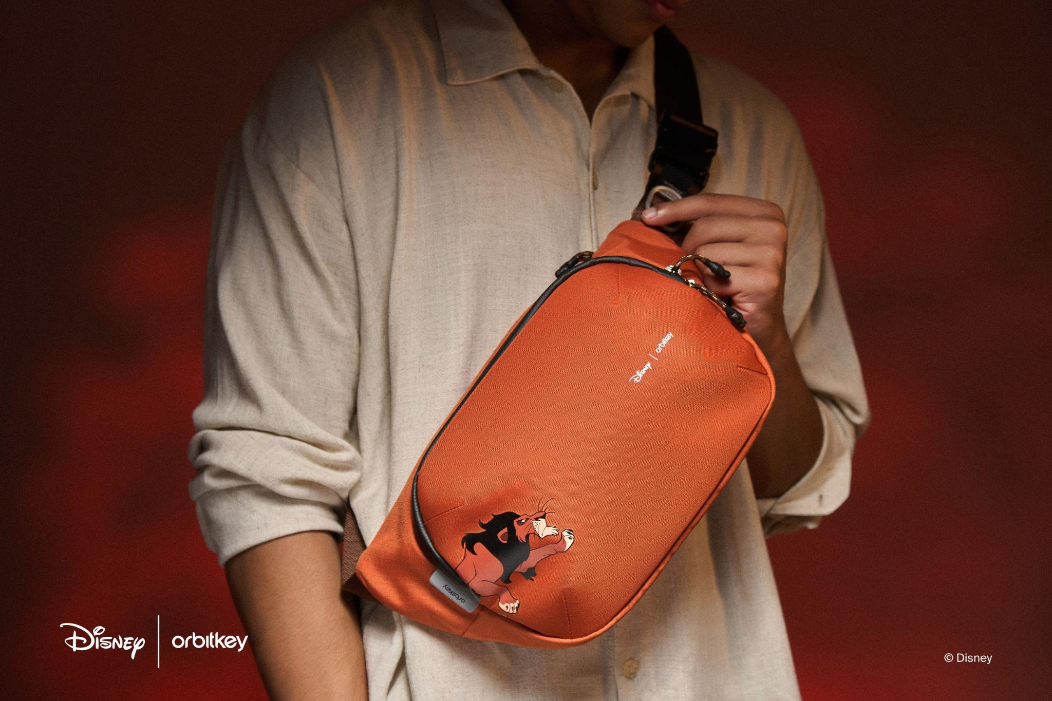 Orbitkey Disney Villains Scar Urban Sling in Burnt Orange and Brown
