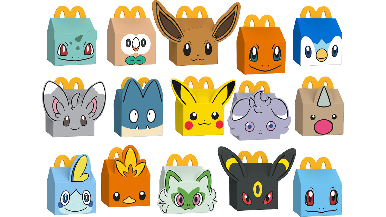 Pokémon Mini Happy Meal Box Toys from Mcdonalds 2026 Collection