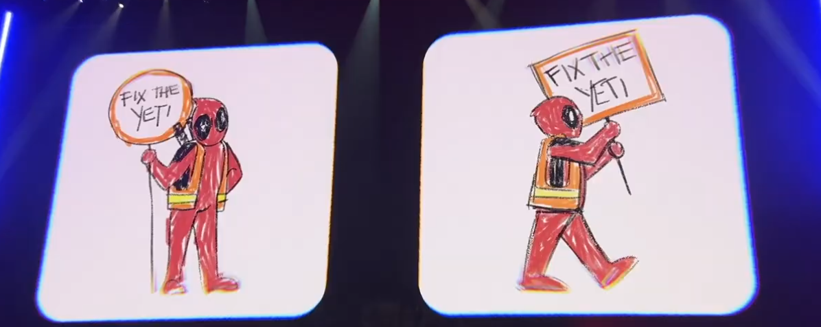 Deadpool crashed D23 2024 and wanted the Yeti fixed then | The Main Street Mouse Deadpool Crashed D23 2024 and Wanted the Yeti Fixed then