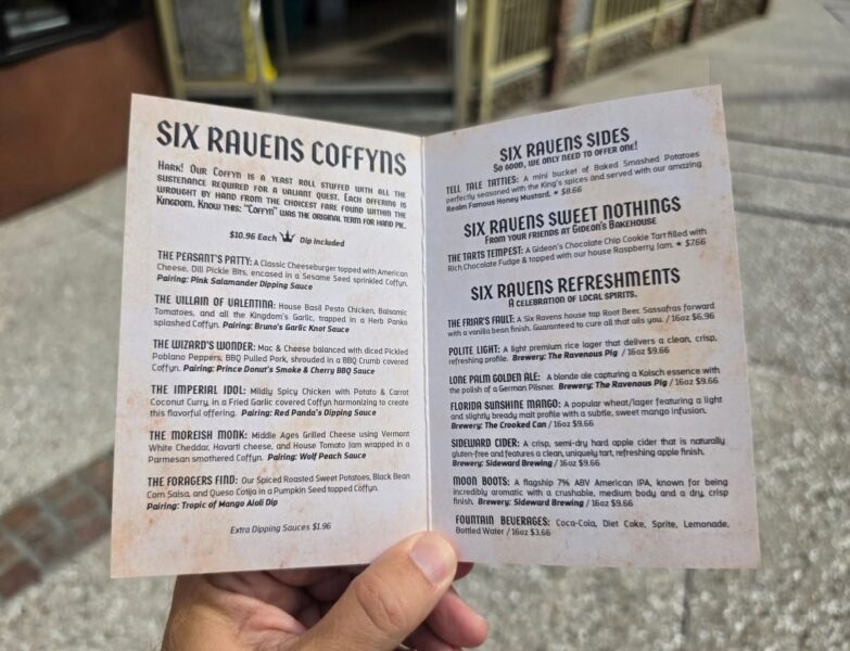 Six Ravens Menu