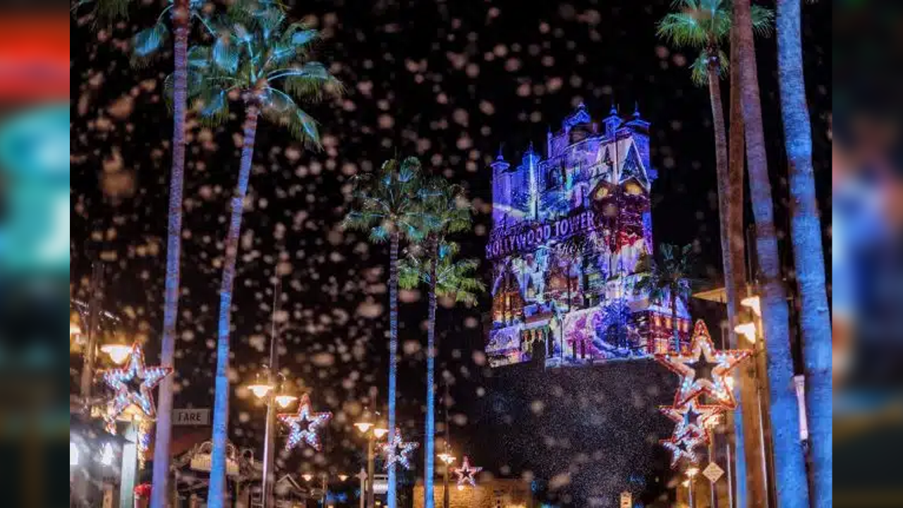 Sunset Boulevard DHS | The Main Street Mouse Sunset Boulevard at Disneys Hollywood Studios Decorated for Disney Jollywood Nights