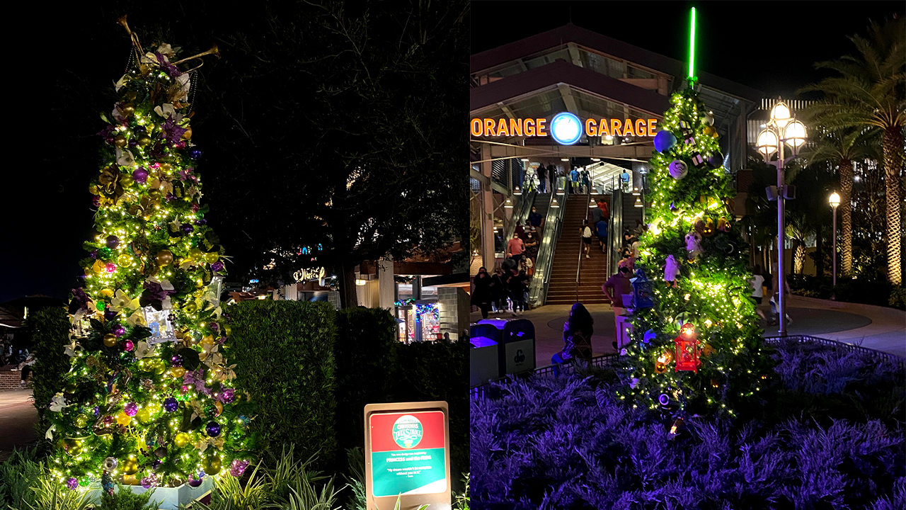 the Princess and the Frog and Star Wars Trees Disney Springs 2025
