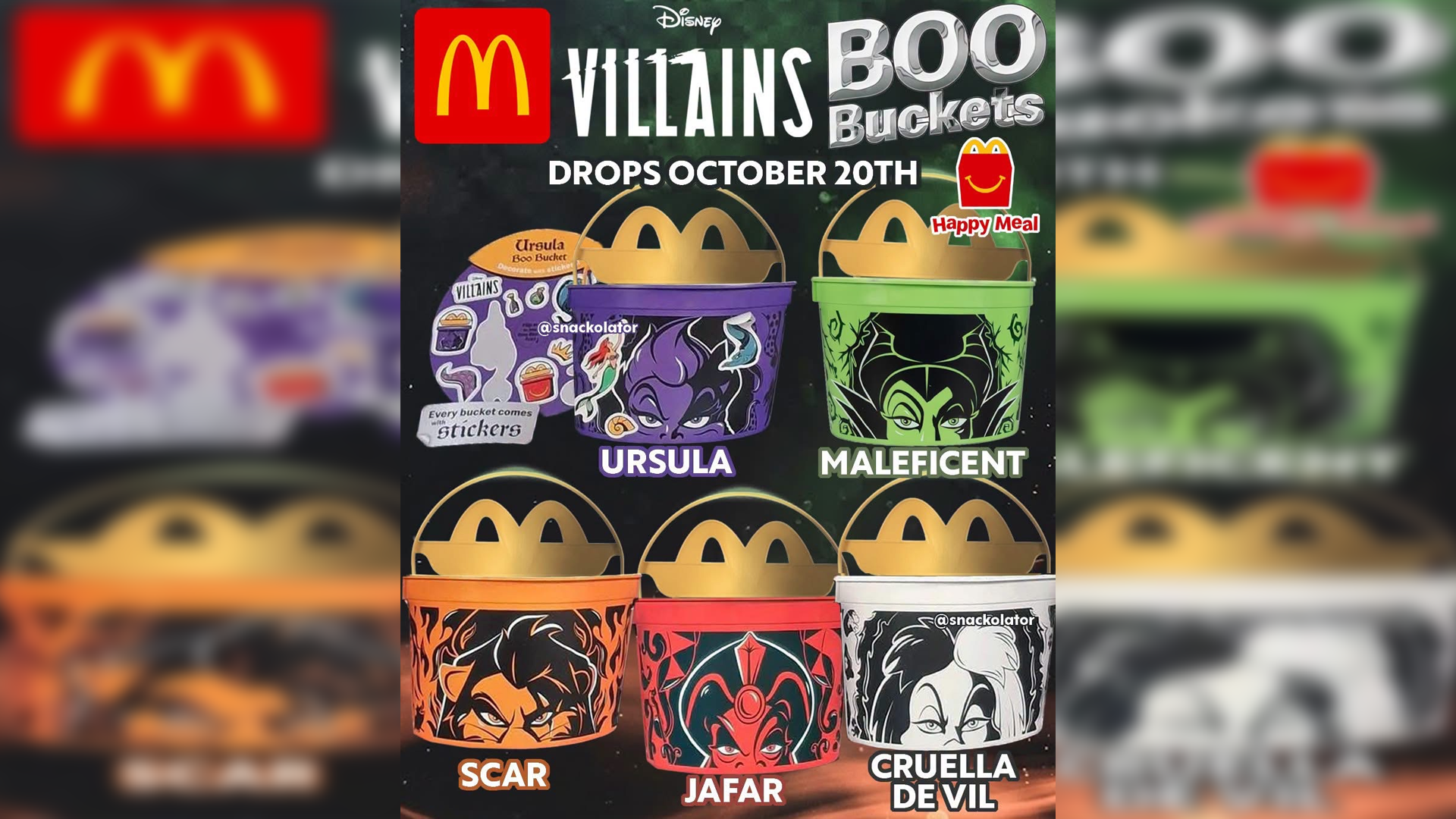 Mcdonalds Boo Buckets Are Reportedly Coming Back with a Disney Villains Twist