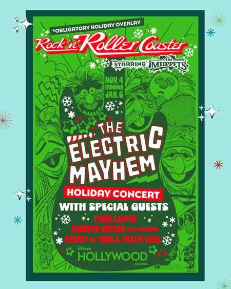 the Muppets Holiday Overlay Rock N Roller Coaster